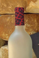 Red Leopard drip dickey wine collar
